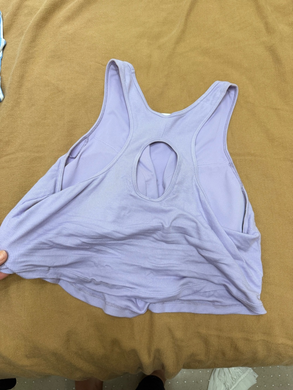 all in motion Light Lavender Ribbed Racerback Tank - Picture 3 of 3